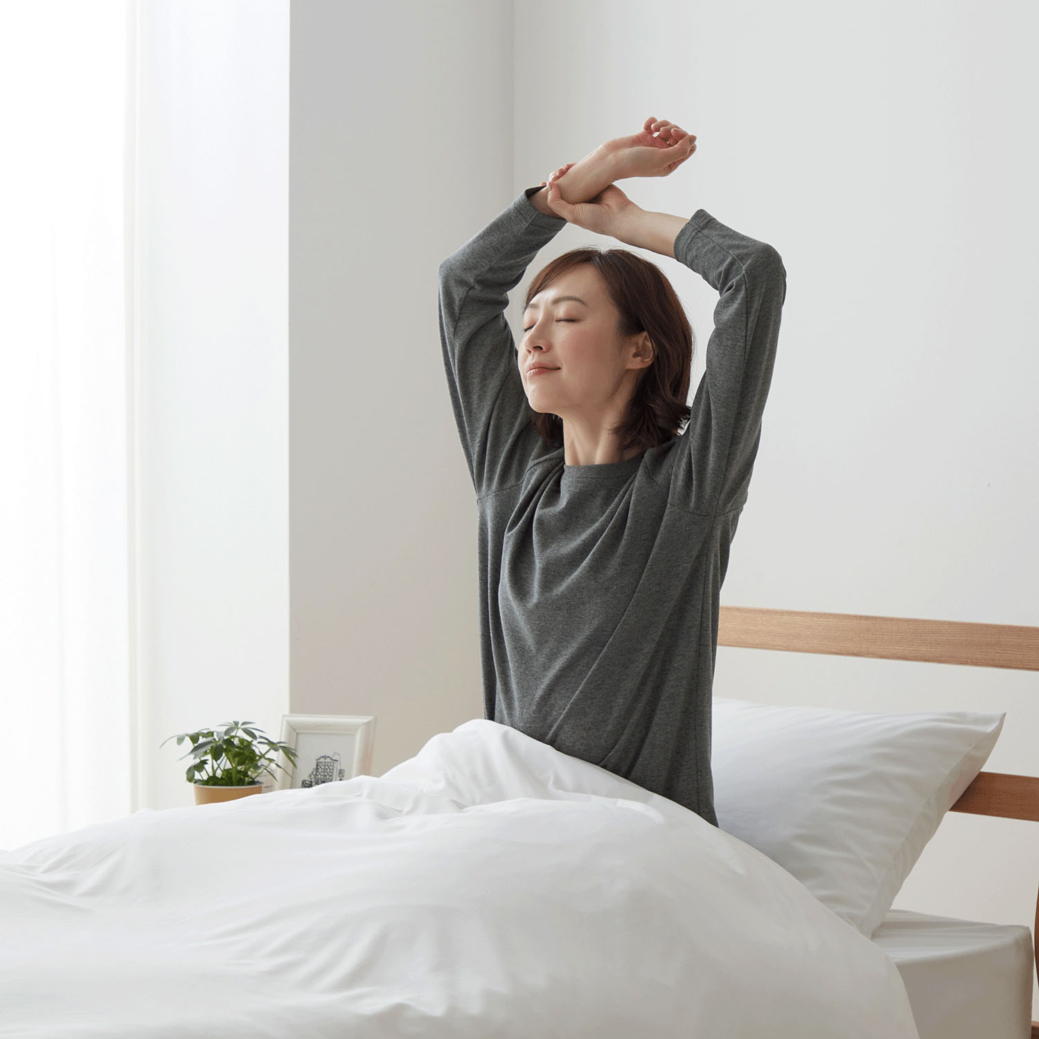 リカバリーケア レディース長袖シャツ - 画像1