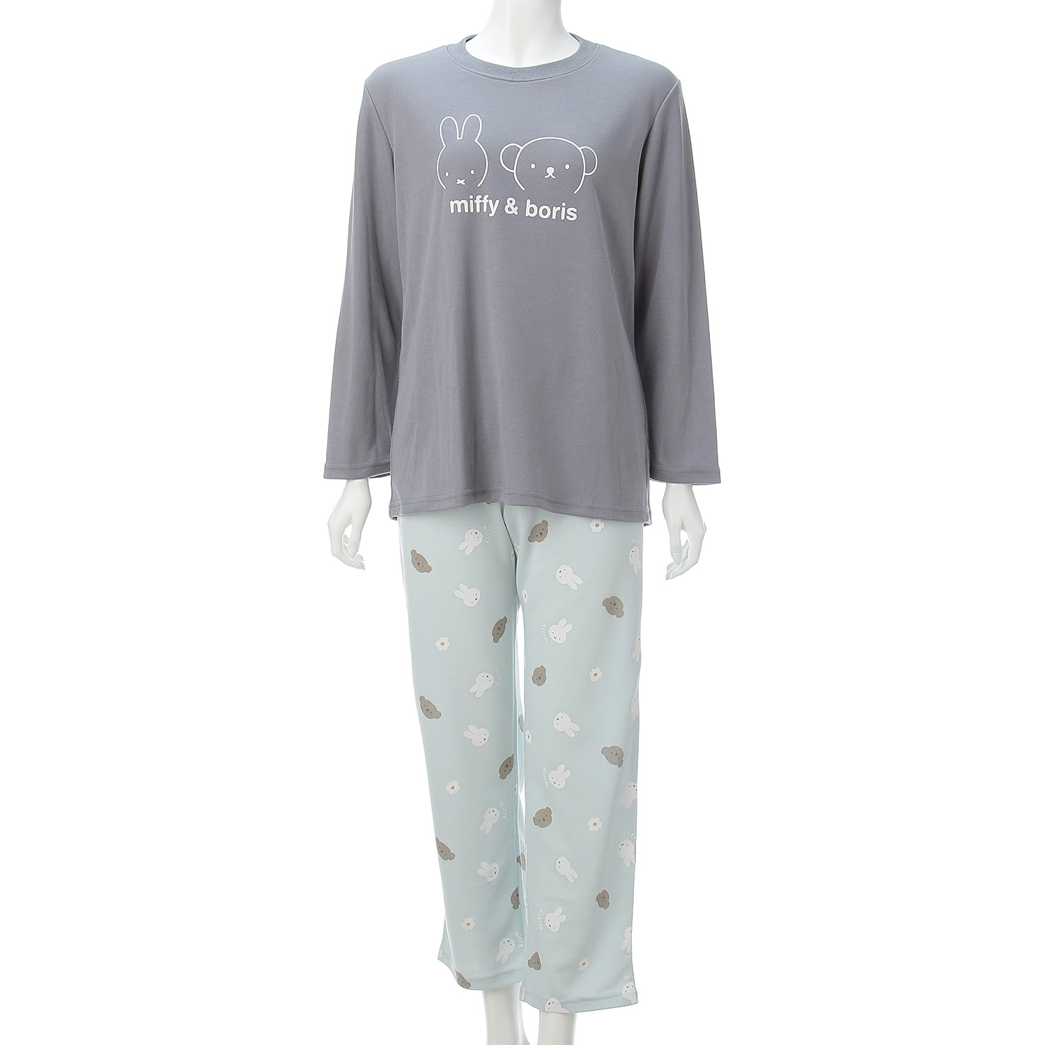 miffy ダンボール無地＆ボリス柄 長袖長パンツTスーツ  レディース - 画像1