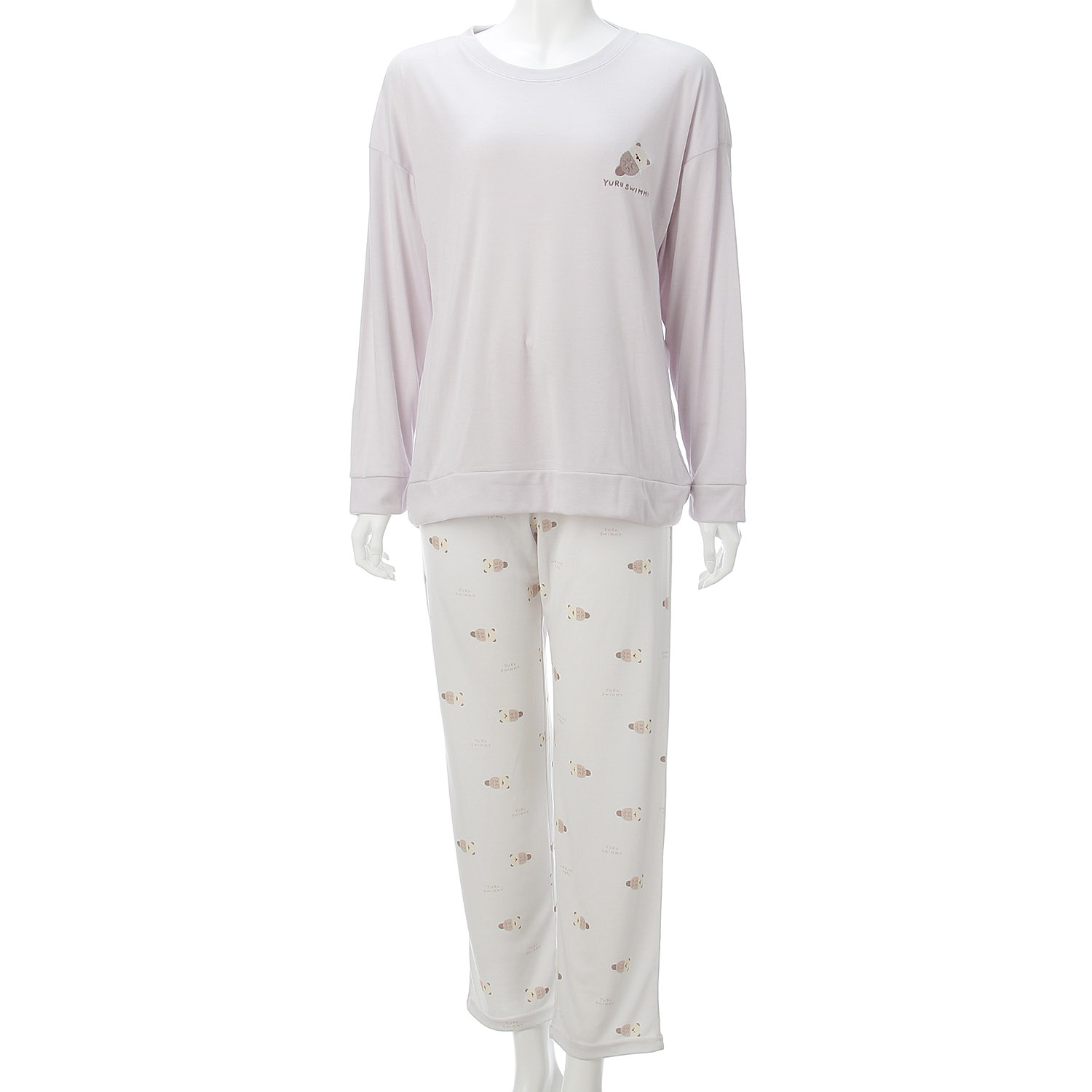 ゆるすいみー TRスムース 無地＆総柄パンツ 長袖長パンツ Tスーツ レディース - 画像1