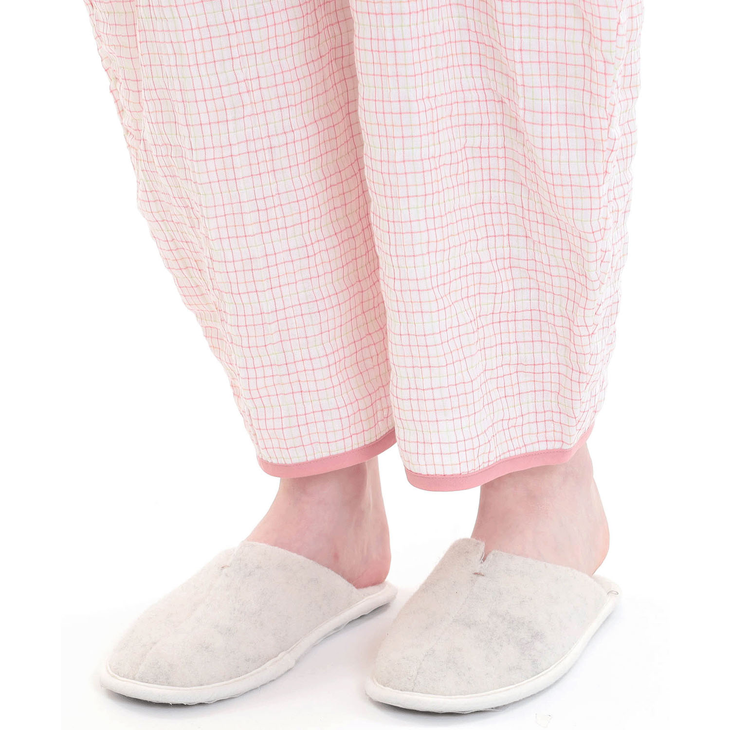 Narue シャーリングダブルガーゼラインチェックセットアップ - 画像15