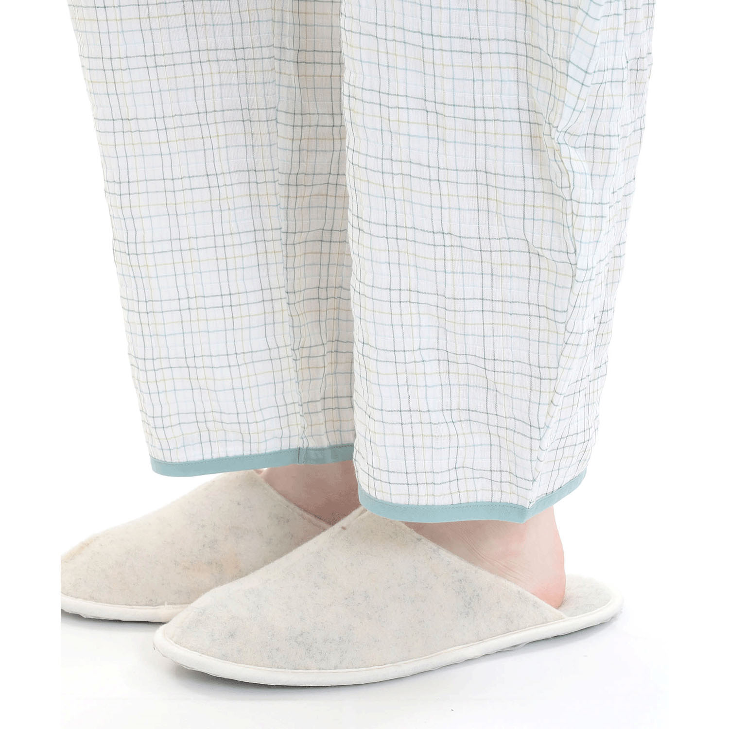 Narue シャーリングダブルガーゼラインチェックセットアップ - 画像22