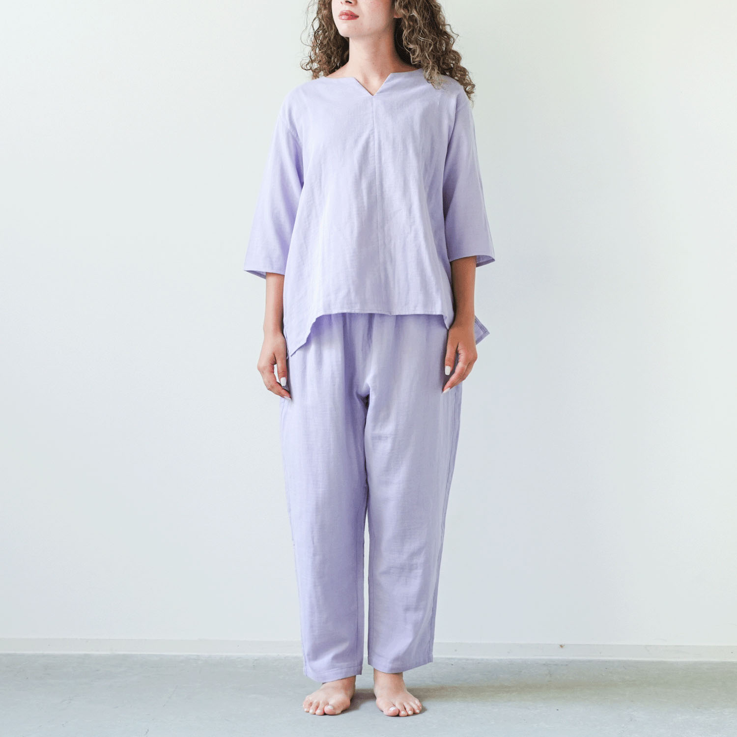 着る保湿クリーム キーネック7分袖パジャマ×ピロケースセット - 画像19