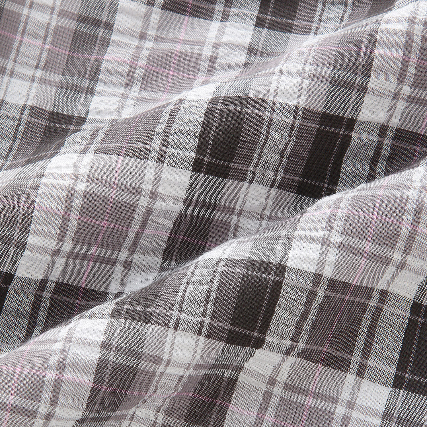 婦人 先染サッカー格子パンツ - 画像3