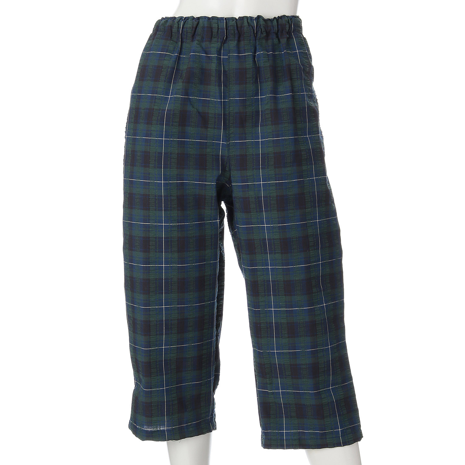 婦人 先染サッカー格子パンツ - 画像4