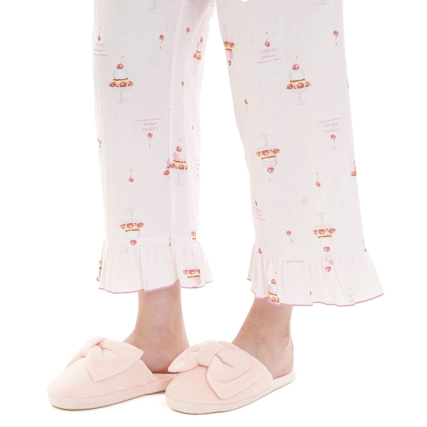 Narue コットンダブルガーゼチェリースイーツセットアップ - 画像15