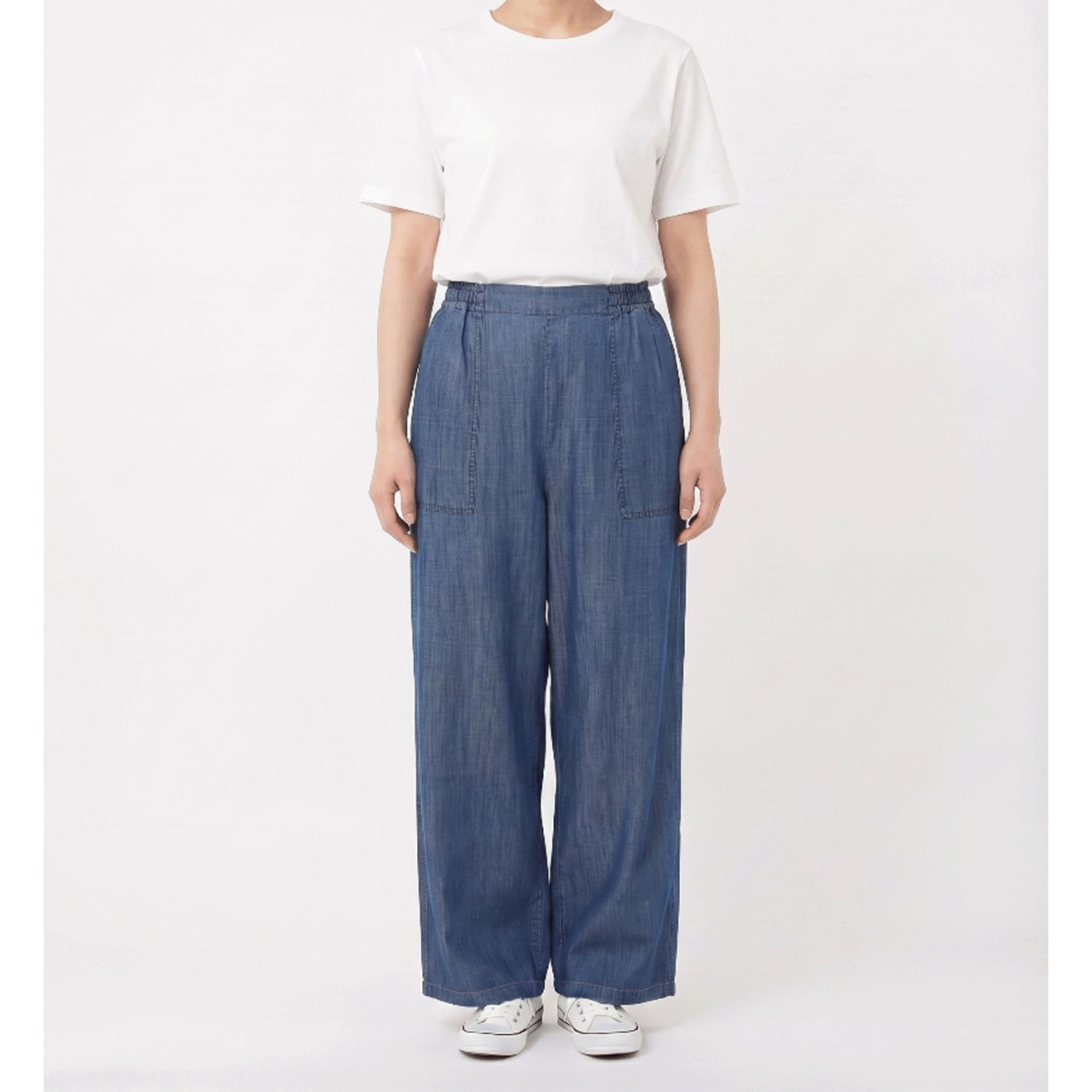 テンセルデニムストレートパンツ - 画像2