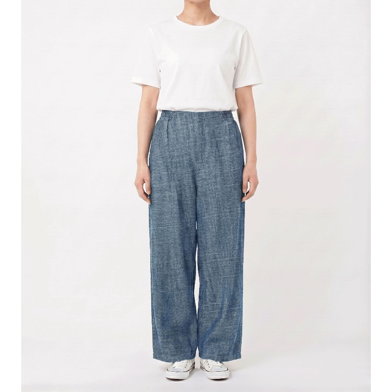 テンセルデニムストレートパンツ