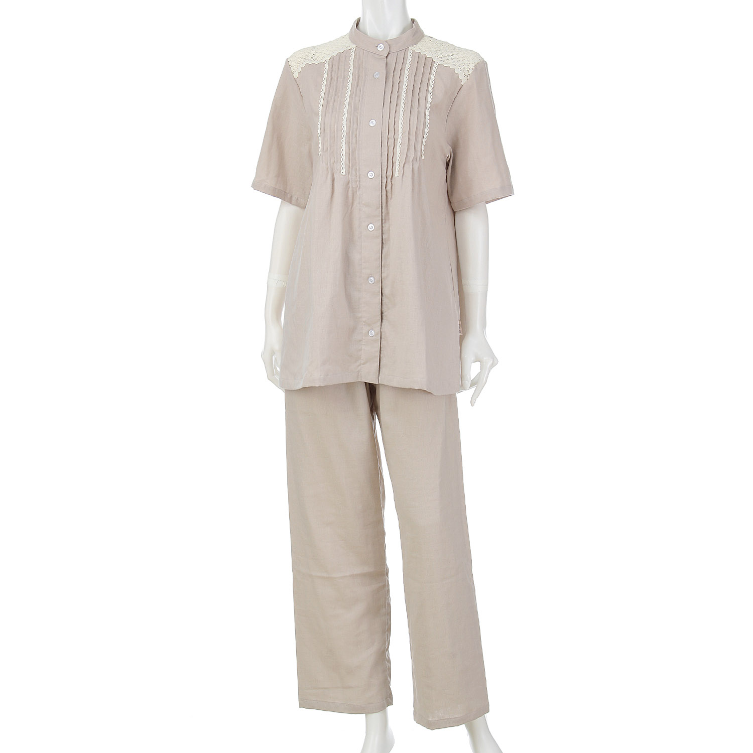 和晒しダブルガーゼパジャマ - 画像1