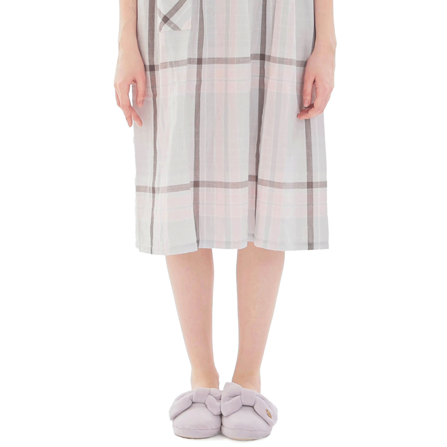 Narue ダブルガーゼチェックワンピース - 画像7