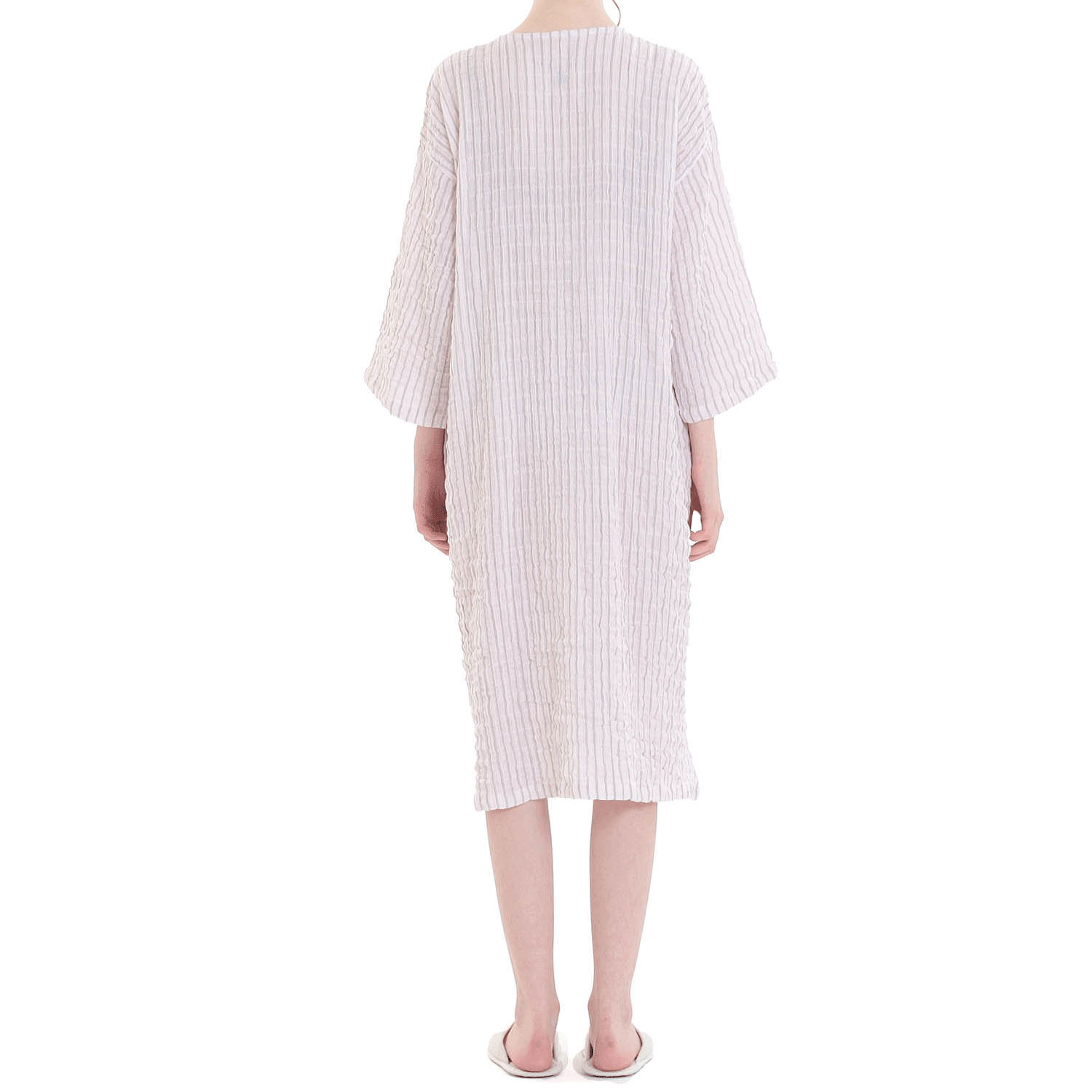 Narue シャーリングダブルガーゼストライプワンピース - 画像15