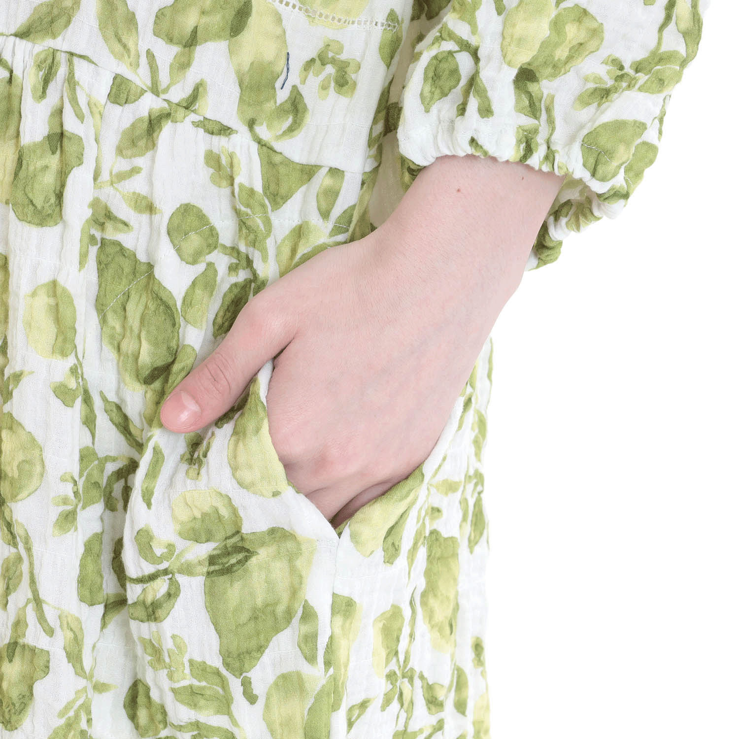 Narue シャーリングダブルガーゼポワールワンピース - 画像12