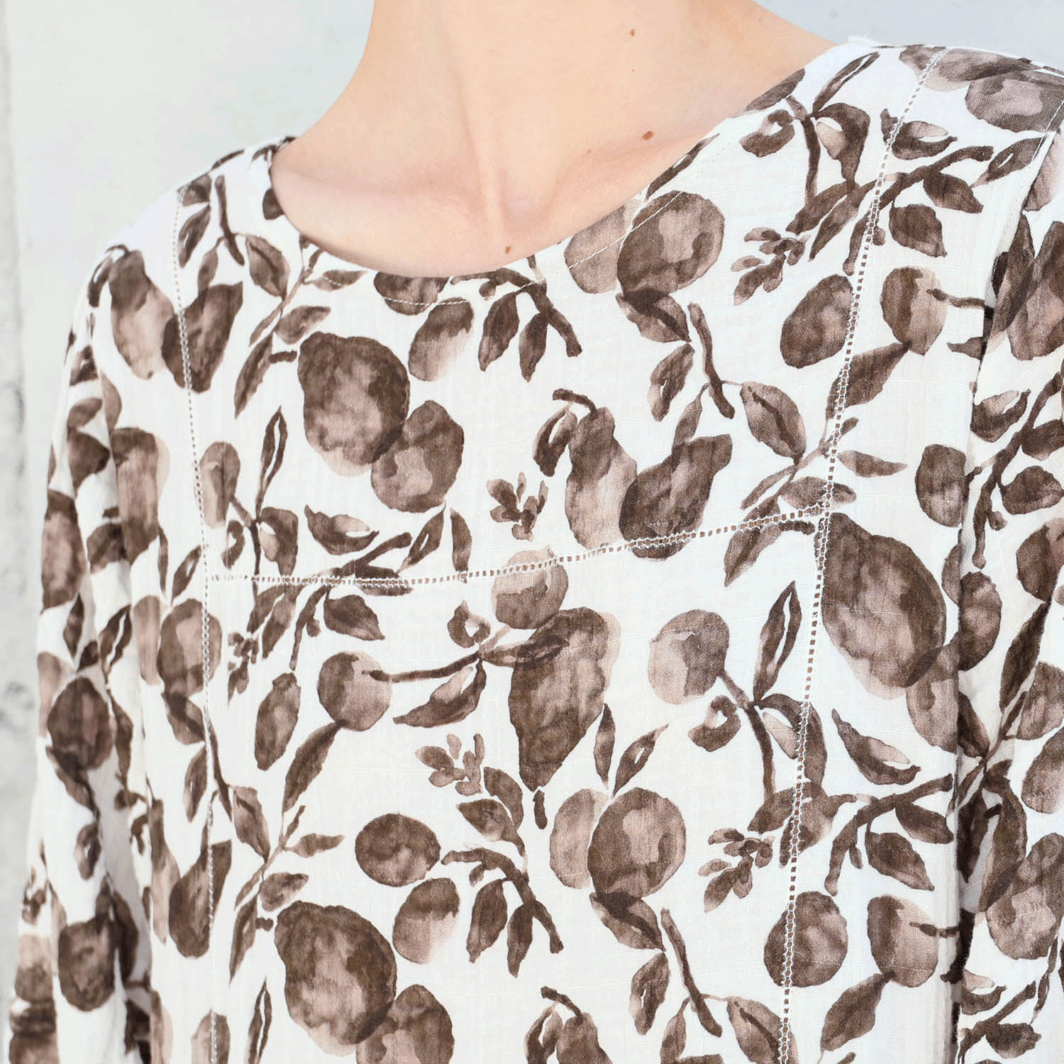 Narue シャーリングダブルガーゼポワールワンピース - 画像4