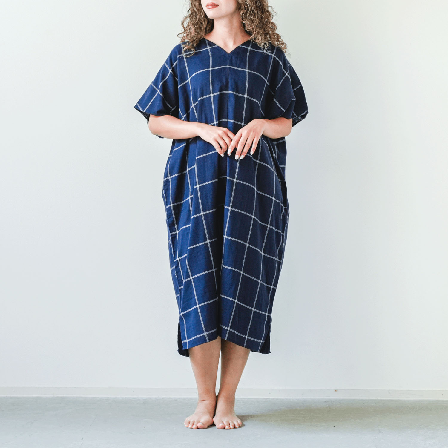 着る保湿クリーム ライトスクエア半袖ワンピース - 画像12