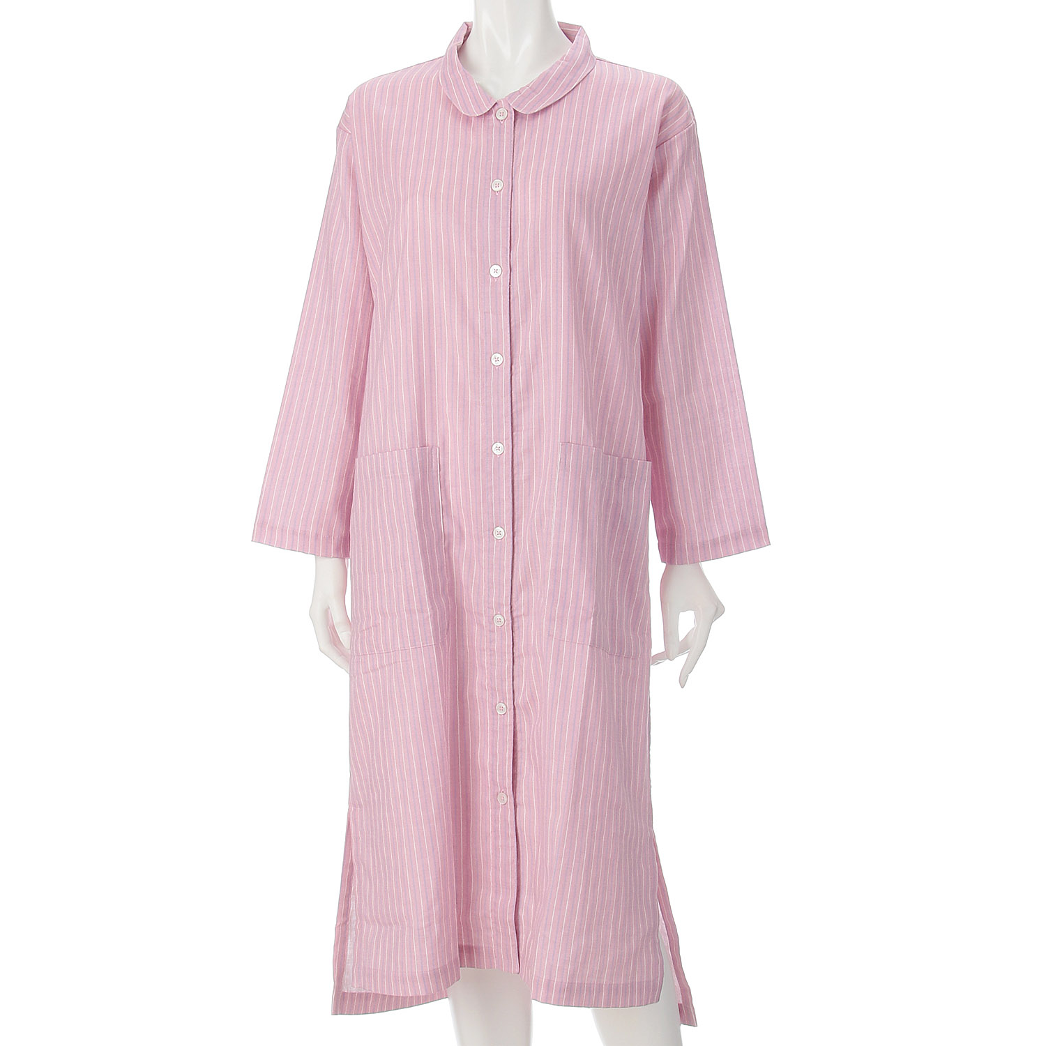 GUNZE キレイラボ Fitte（綿100％） ダブルガーゼ 長袖 ワンピース - 画像2