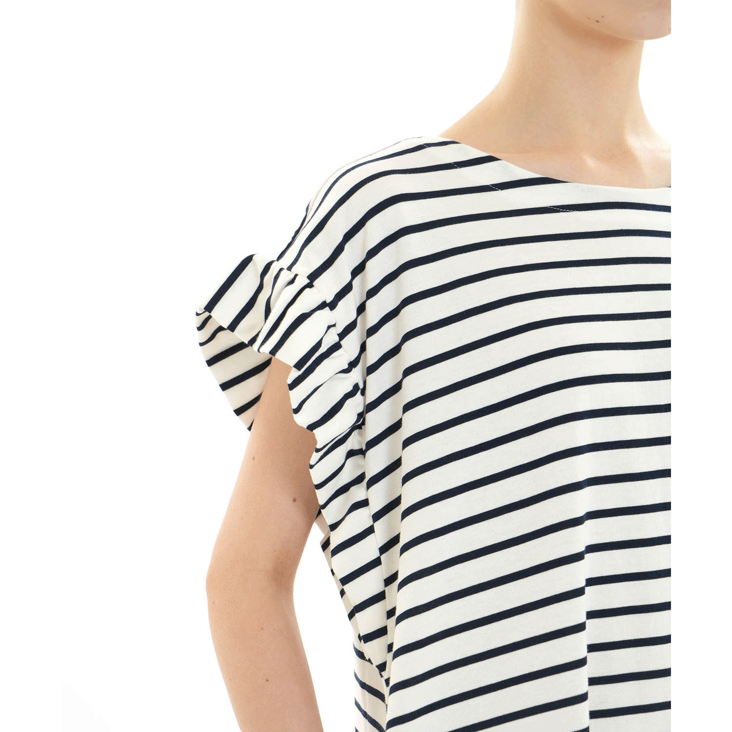 Narue シルケット天竺ボーダーワンピース - 画像11