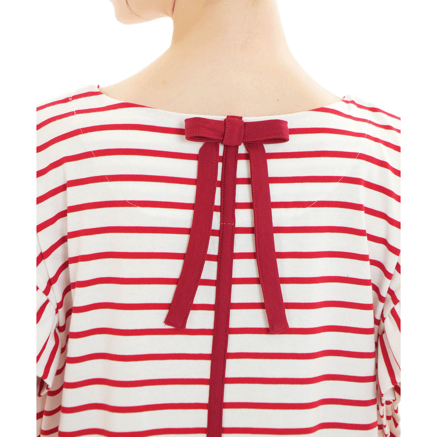 Narue シルケット天竺ボーダーワンピース - 画像6