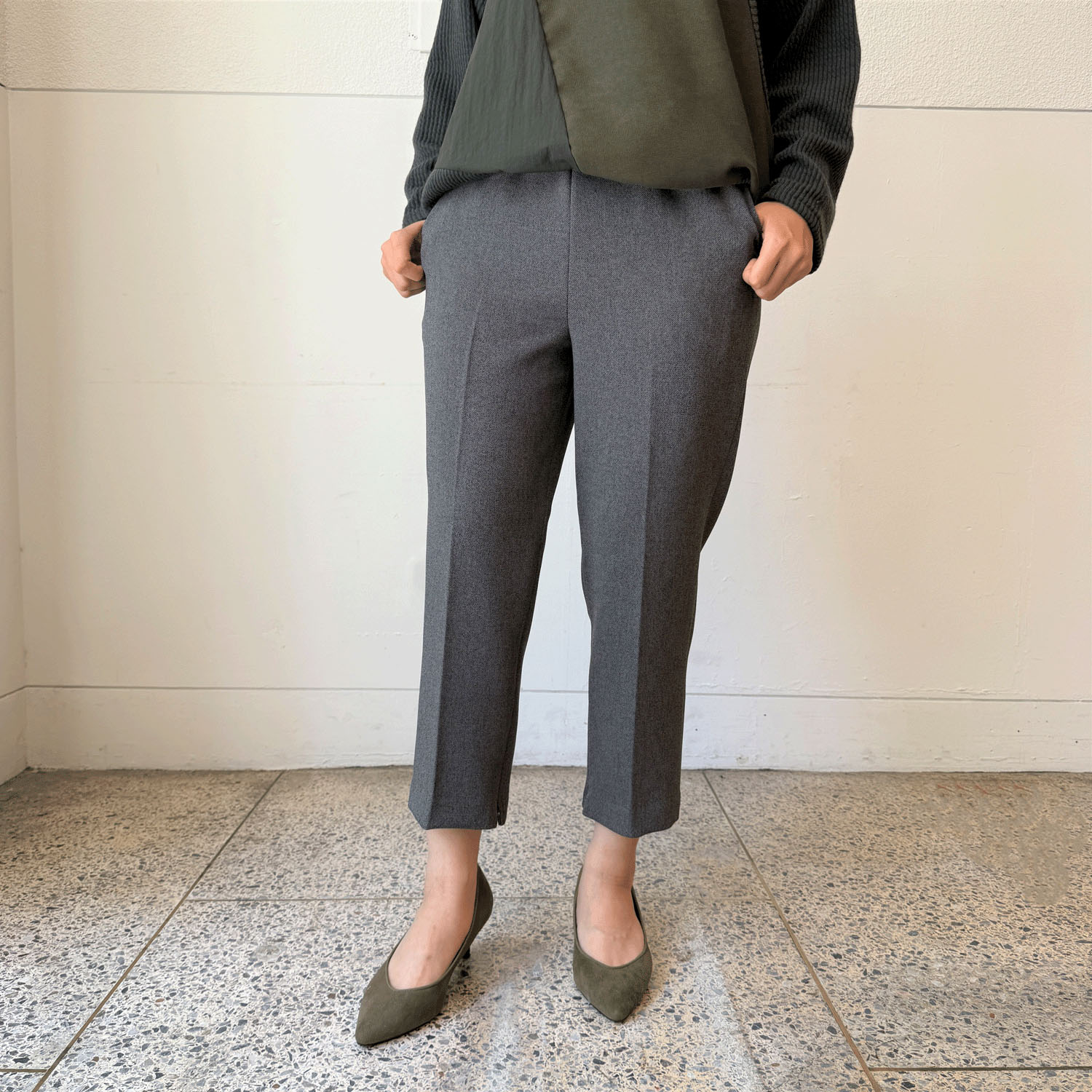 杢ベネ柔らかゴム膝出し55