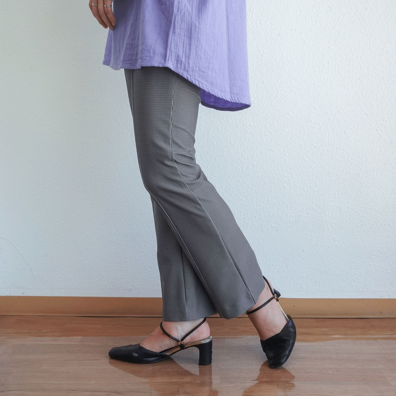 フィットパンツ 千鳥柄 - 画像2