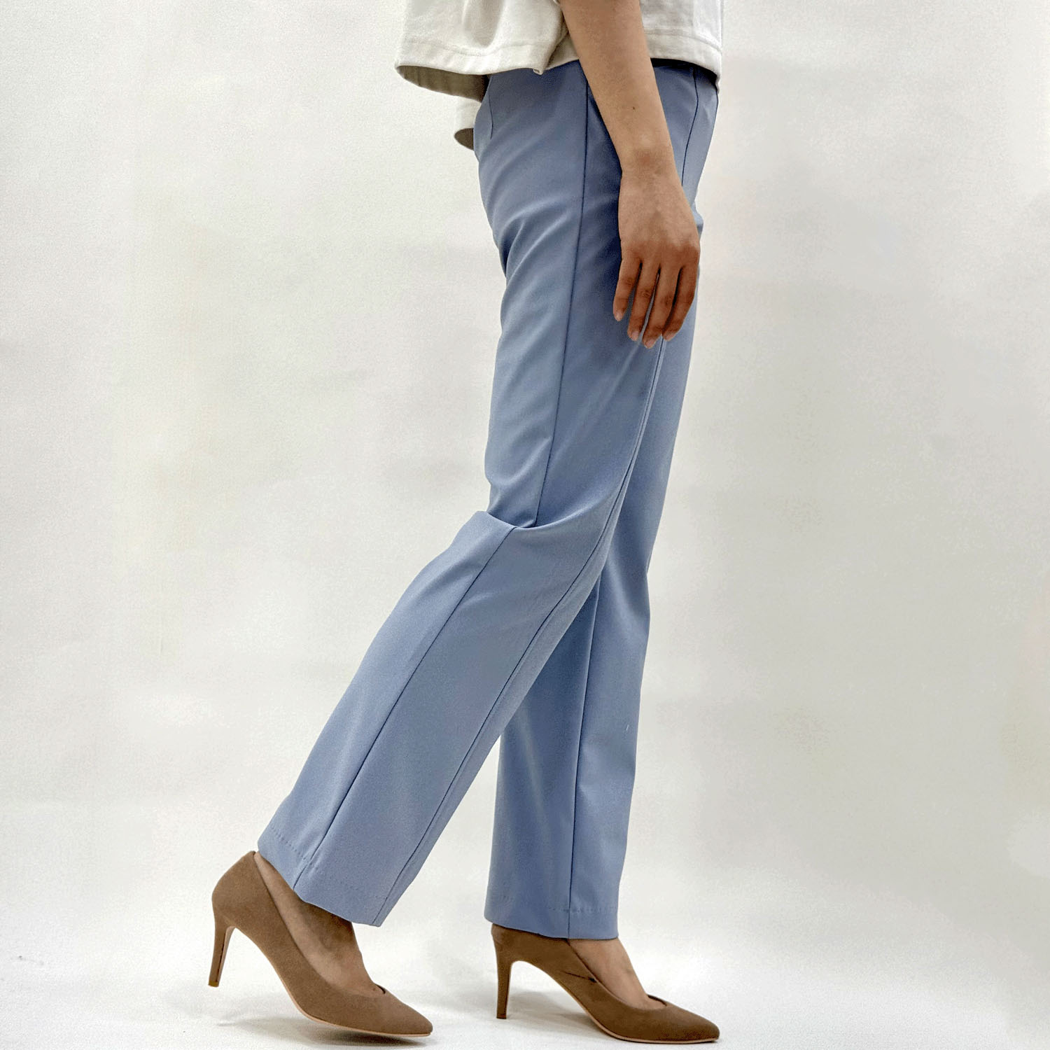 フィットパンツ 無地 股下72cm丈 - 画像2