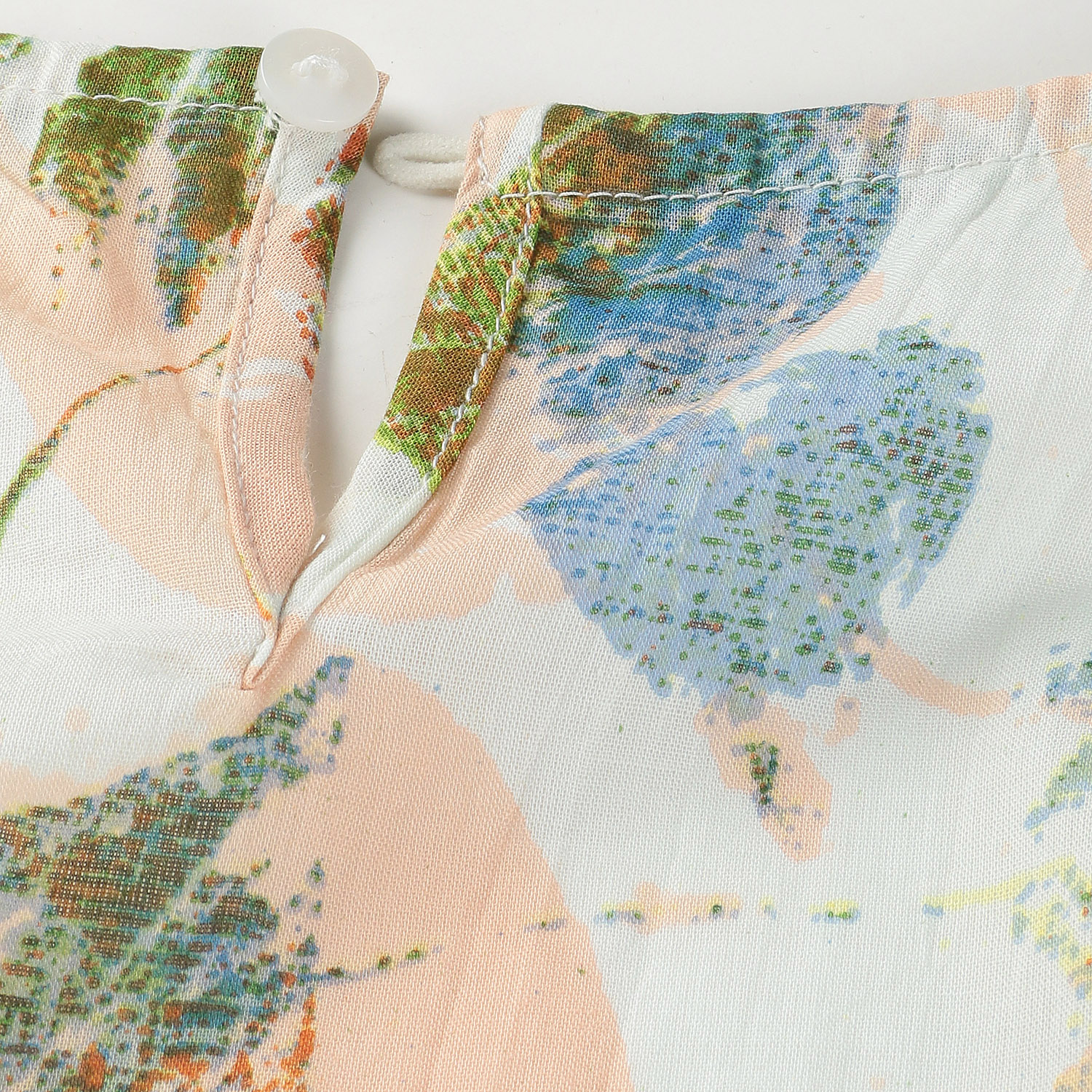 コットンボイル葉柄プリントブラウス - 画像3