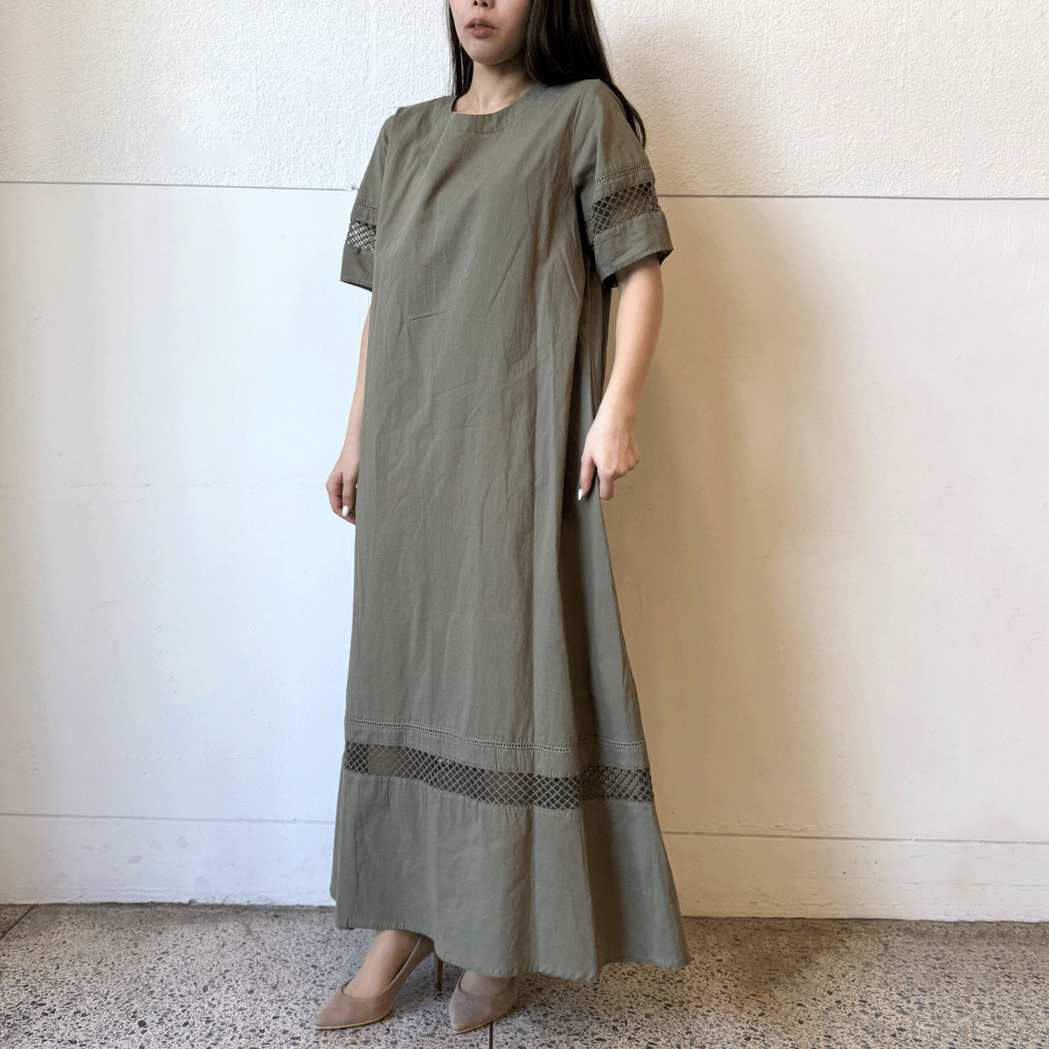 綿レース切替ワンピース - 画像9