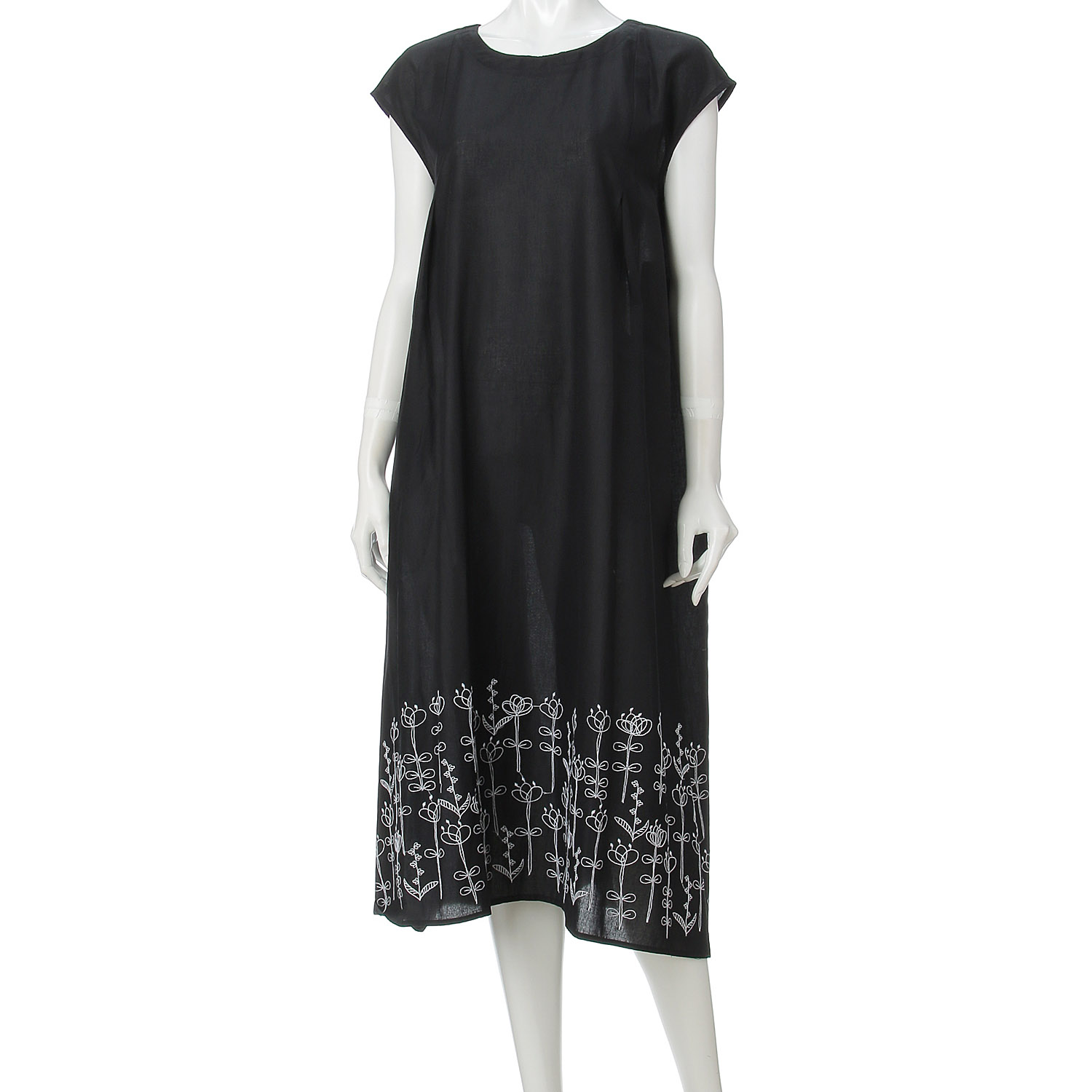 綿キャンブリック刺しゅうワンピース - 画像6