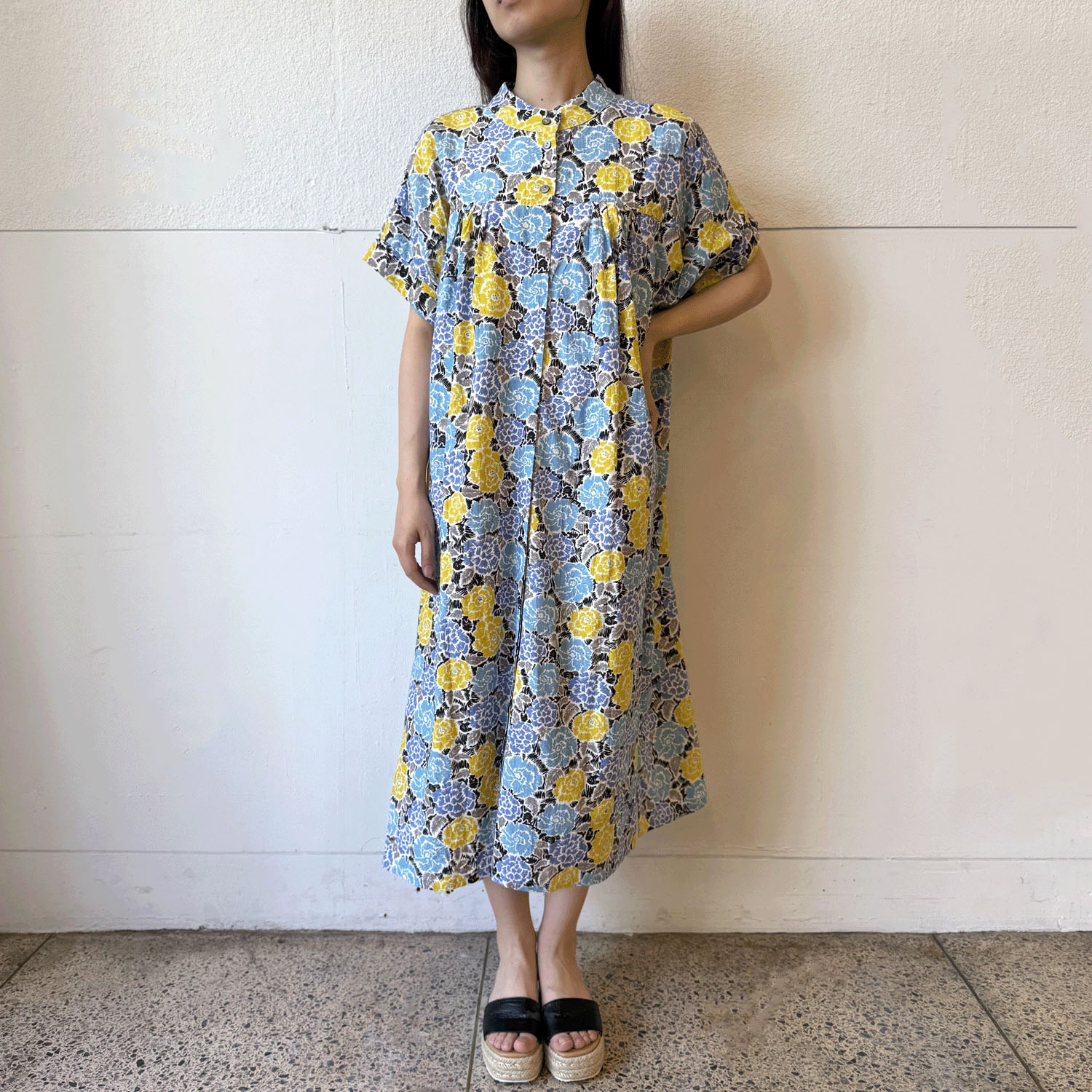 ドゥードゥルフラワープリント 2WAYワンピース