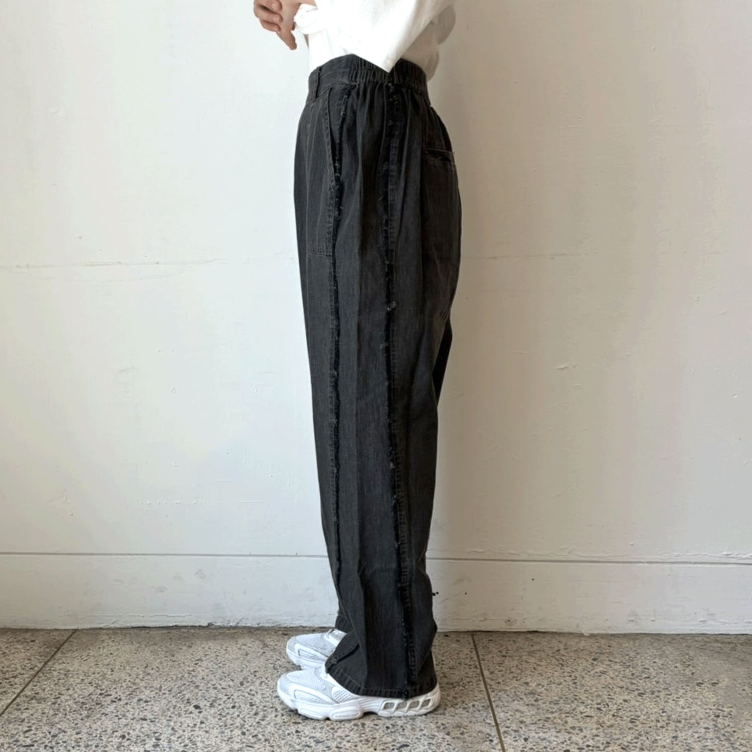 【LUPILIEN】 デニムフリンジパンツ - 画像2