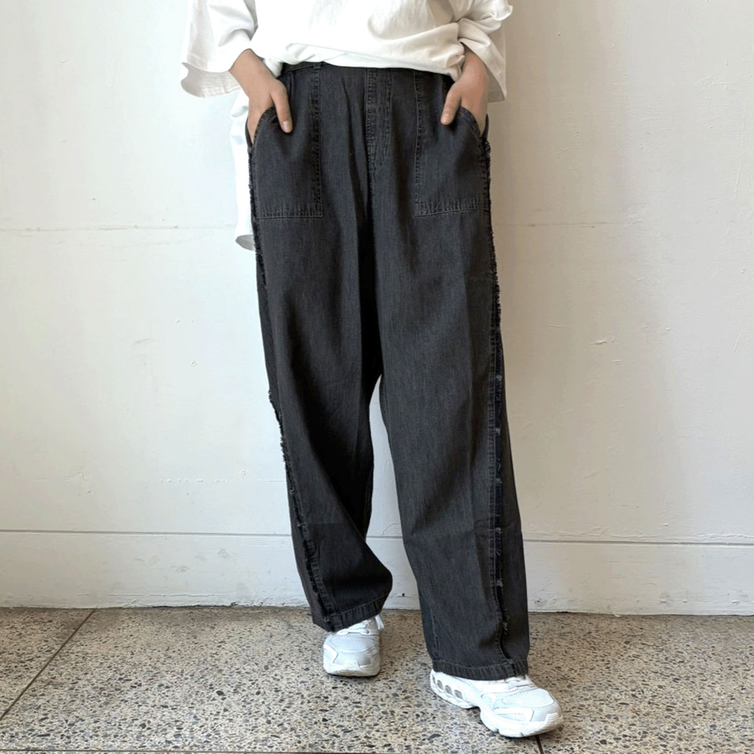 【LUPILIEN】 デニムフリンジパンツ - 画像1