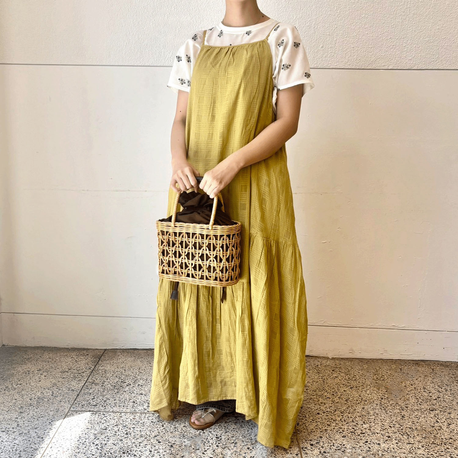 【LUPILIEN】 シアーチェックキャミワンピース - 画像10