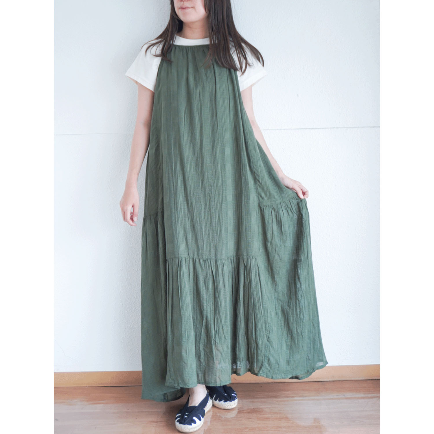 【LUPILIEN】 シアーチェックキャミワンピース - 画像1