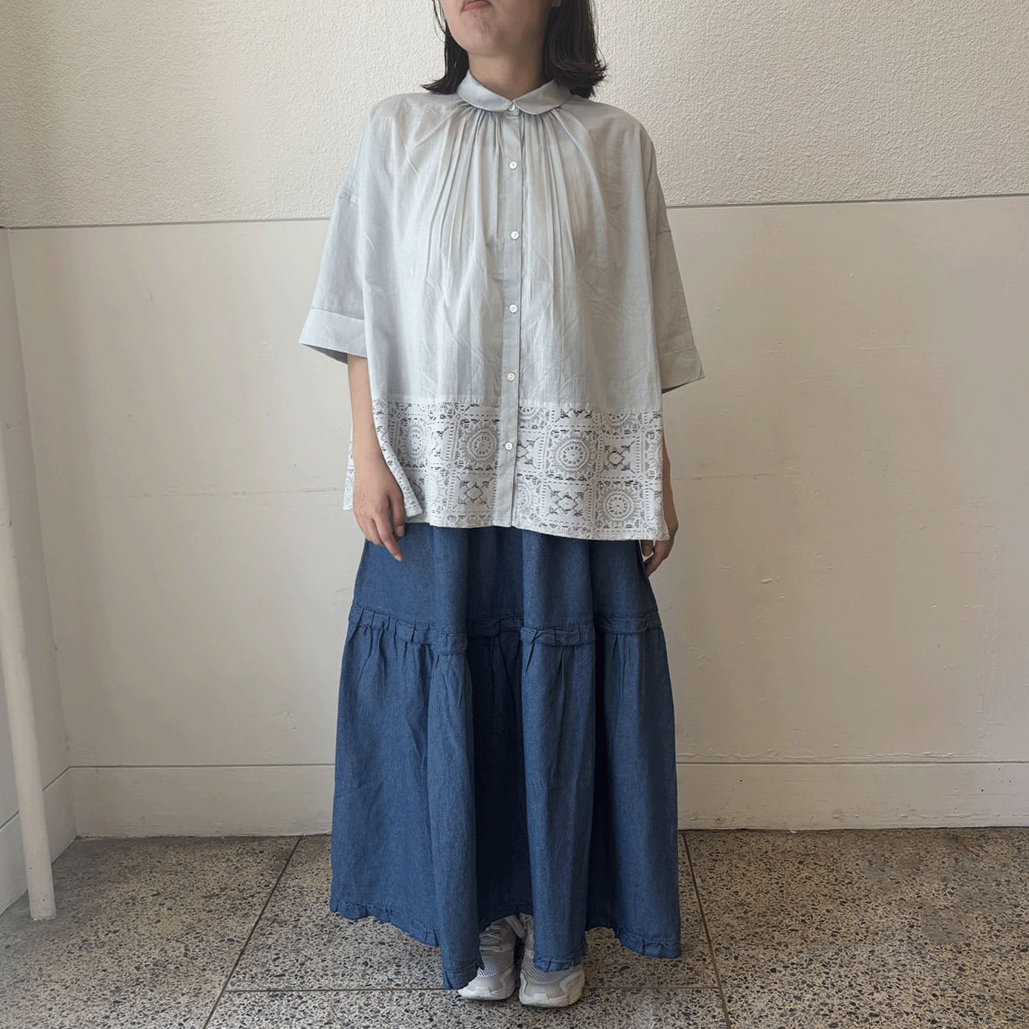 【LUPILIEN】 レース切替シャツ - 画像6