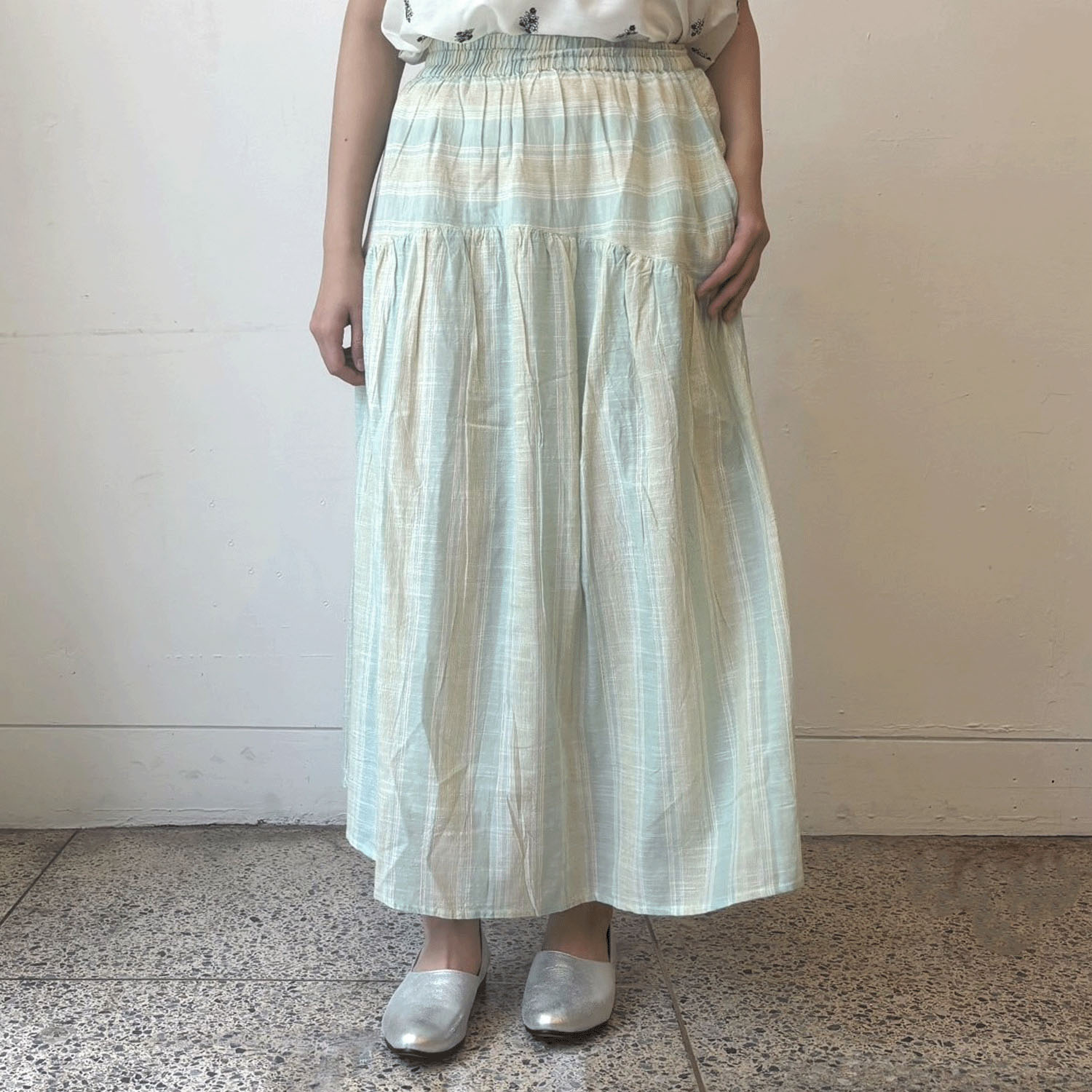 【LUPILIEN】 スラブストライプスカート - 画像14