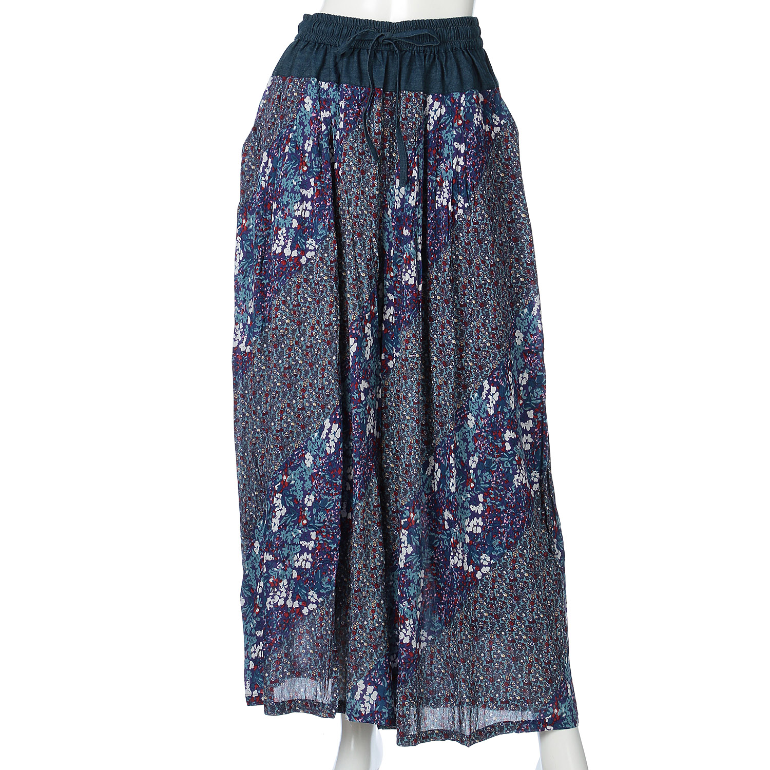 【LUPILIEN】レーヨンプリント ボタニカル フレア パンツ - 画像1