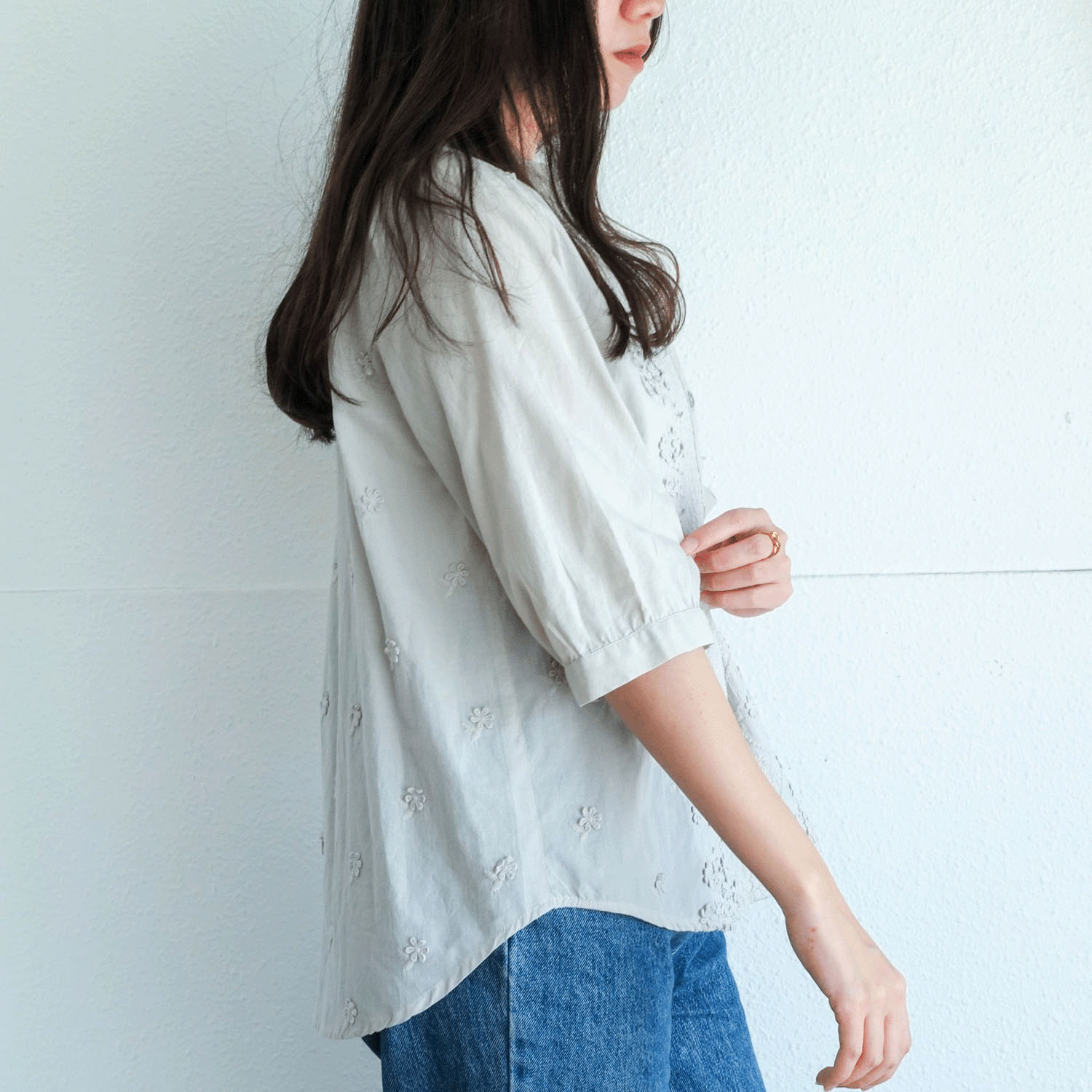 3D刺繍ブラウス - 画像2