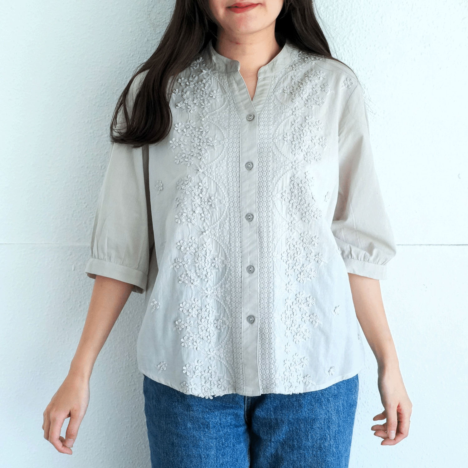 3D刺繍ブラウス - 画像1