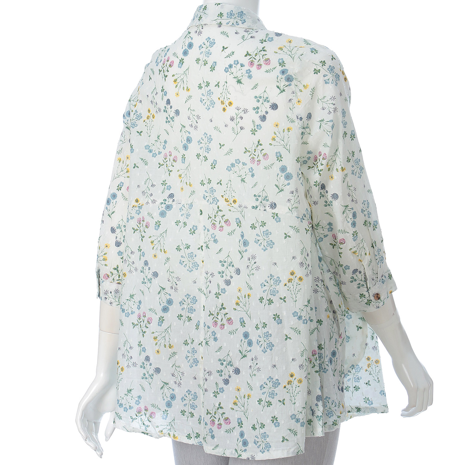 花柄プリントブラウス - 画像2