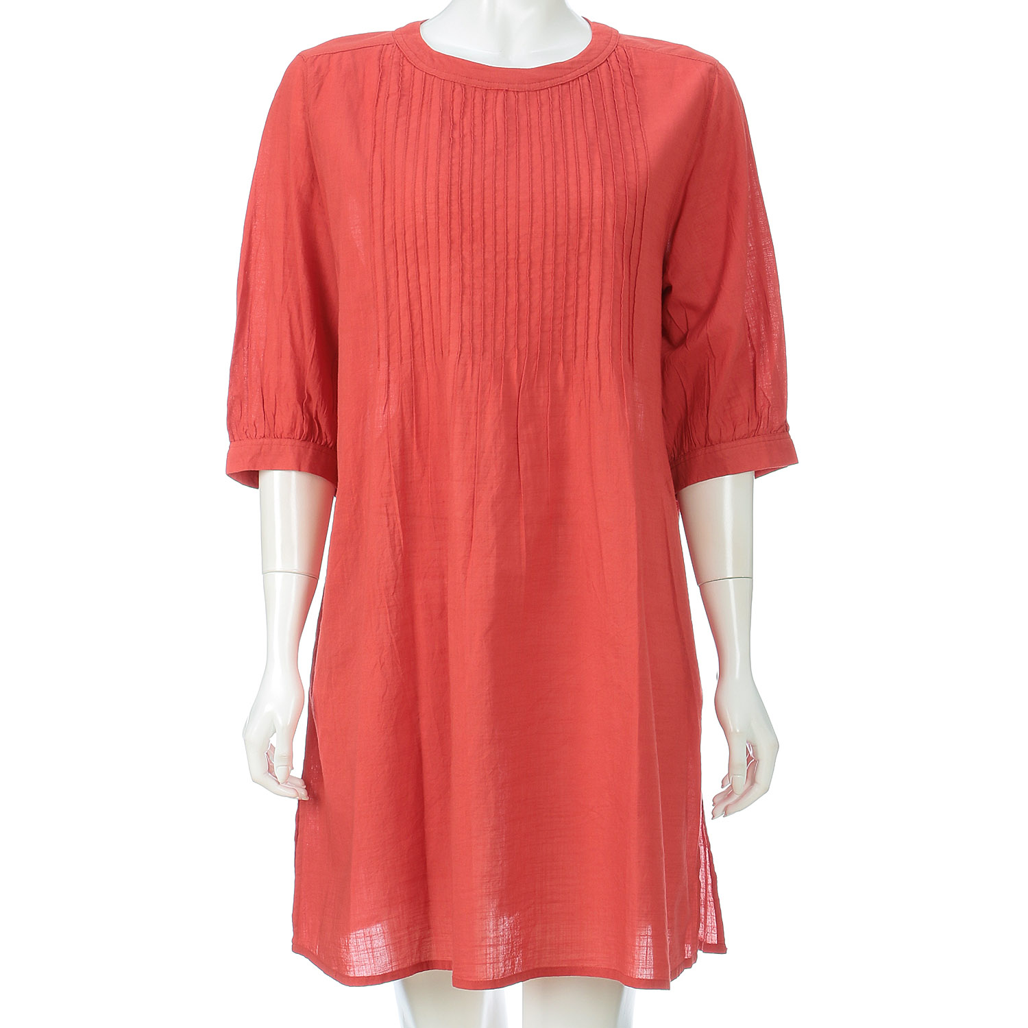 綿ピンタックワンピース - 画像1