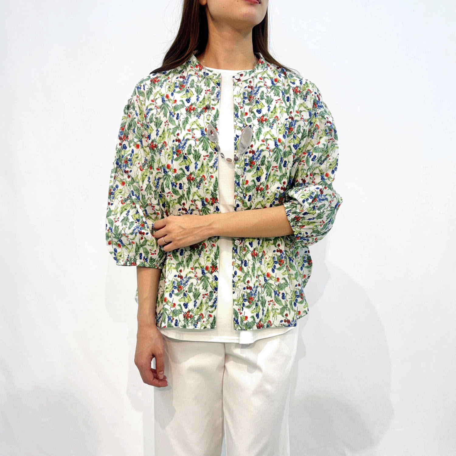 プリントブラウス - 画像1