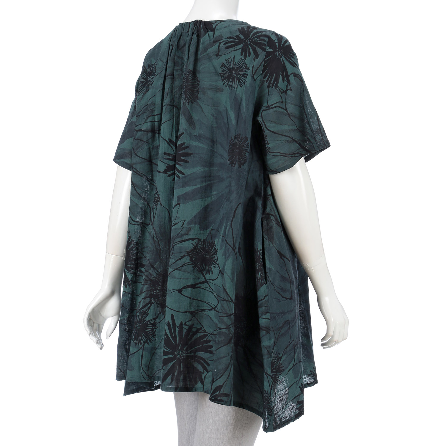 綿100％花柄コード刺繍チュニック - 画像7