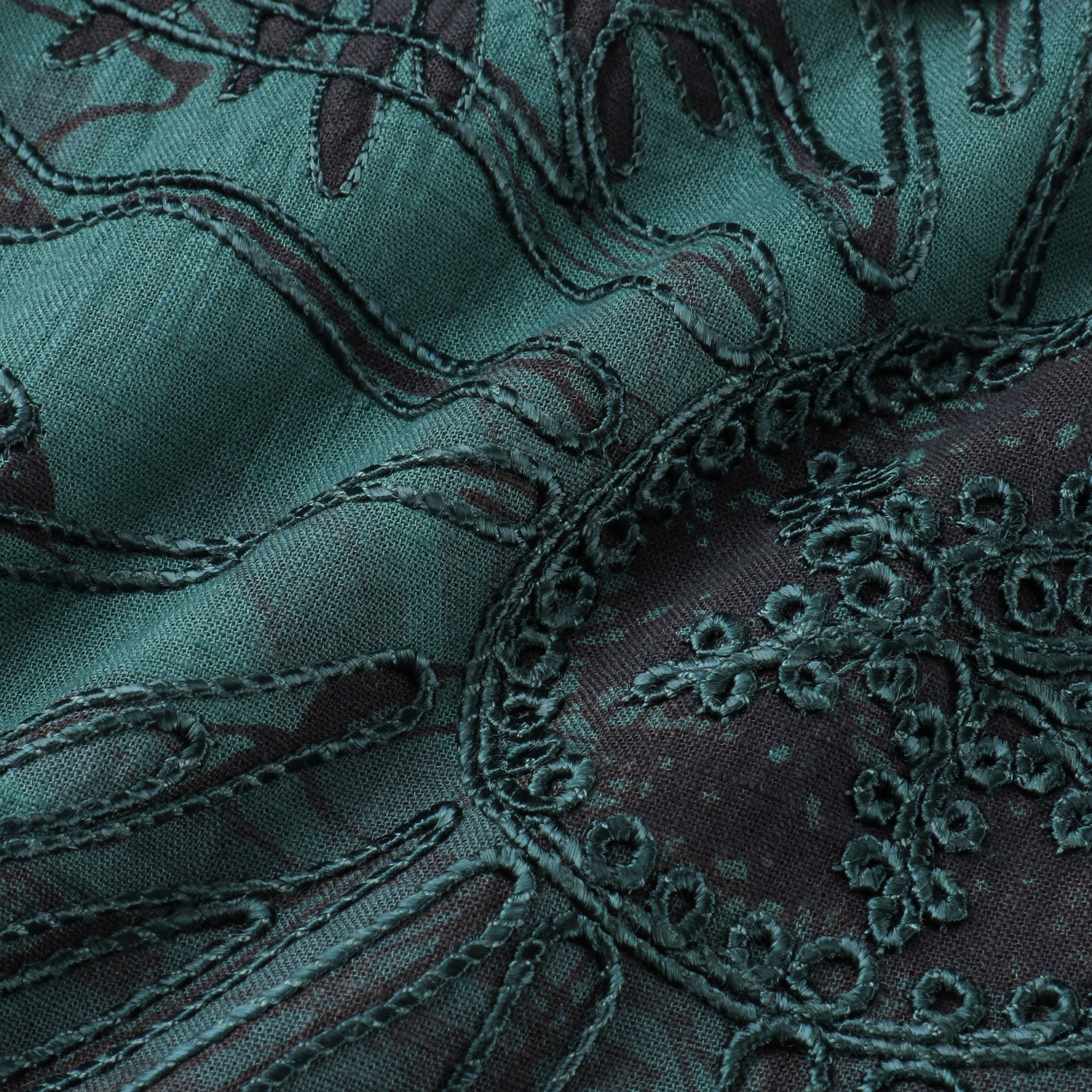 綿100％花柄コード刺繍チュニック - 画像8