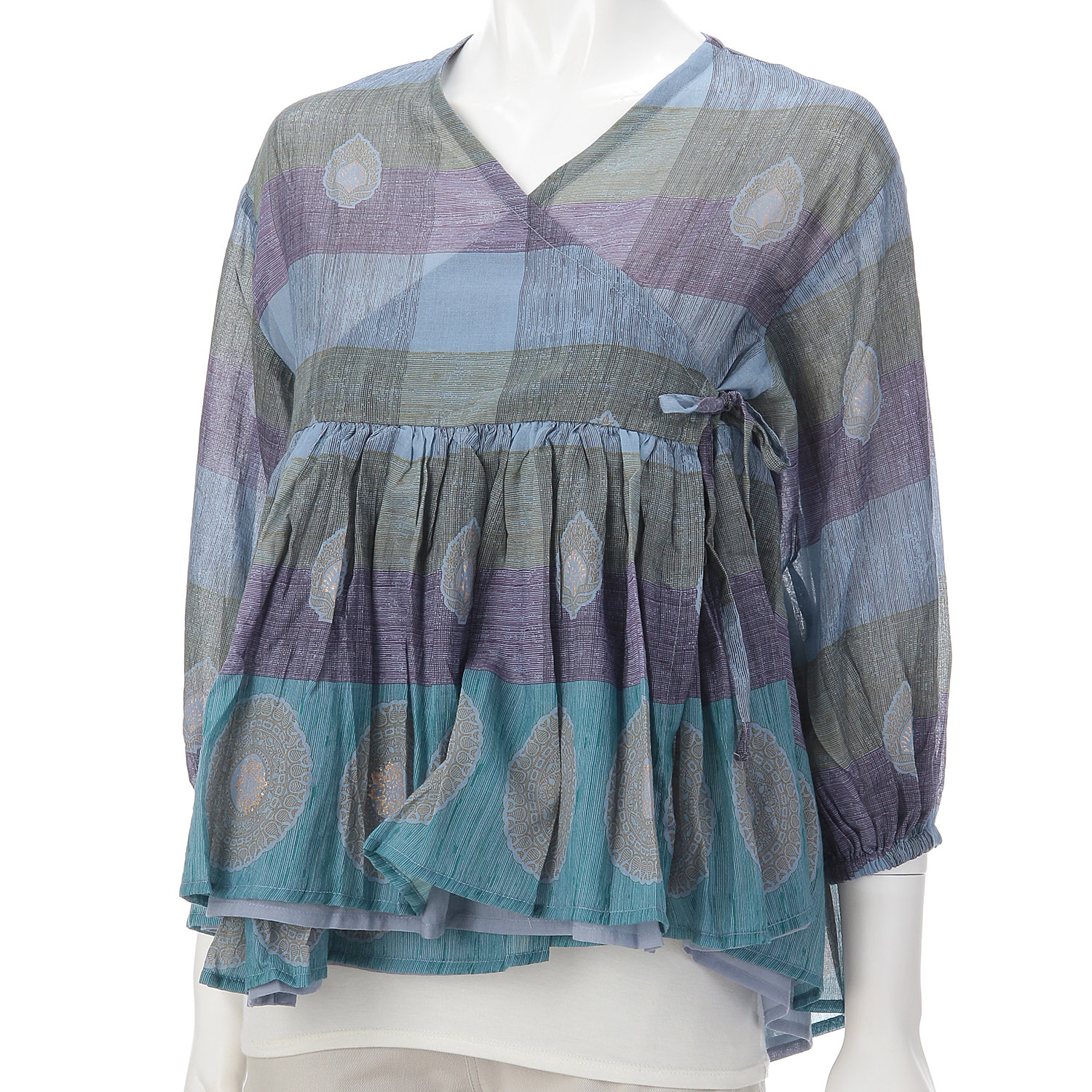 箔ロータスプリントラバリジャケット - 画像5