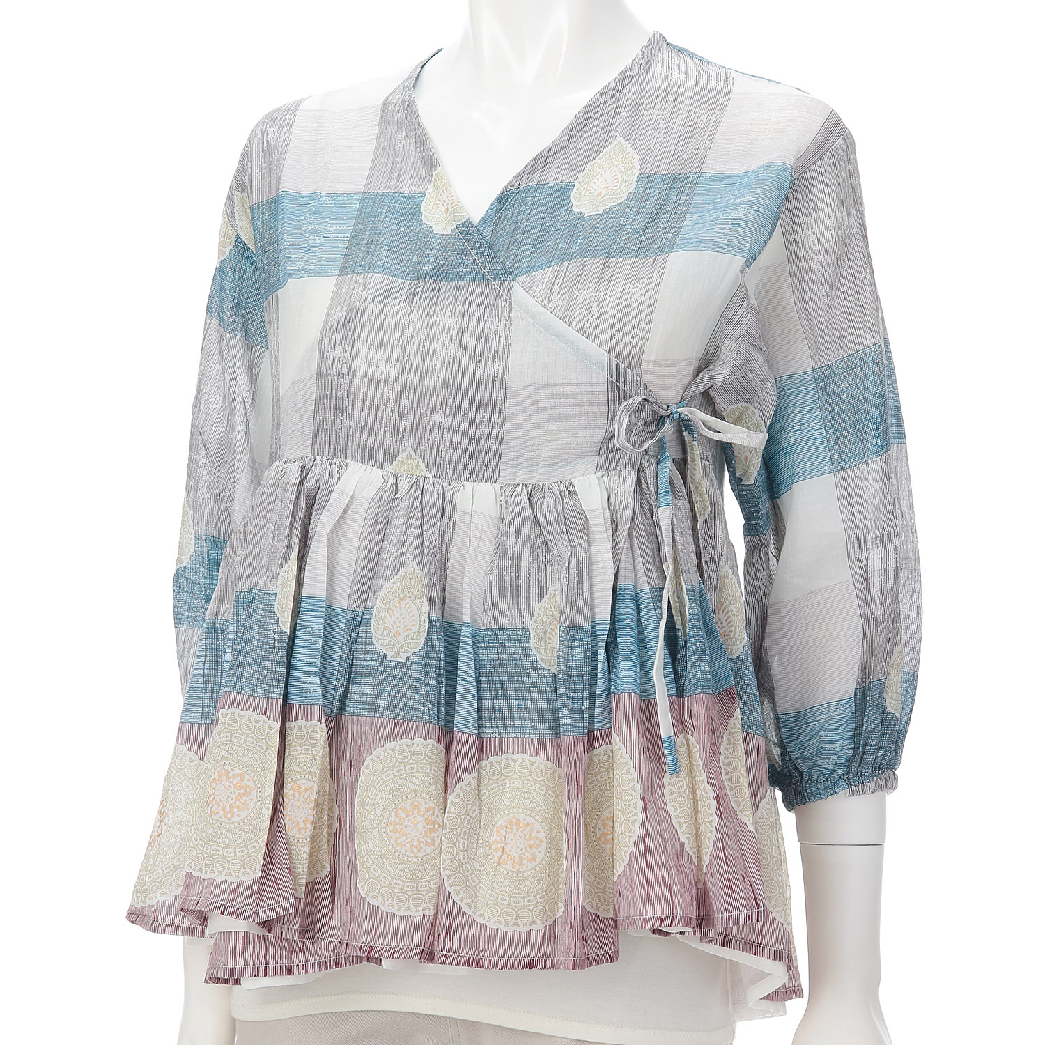 箔ロータスプリントラバリジャケット - 画像1