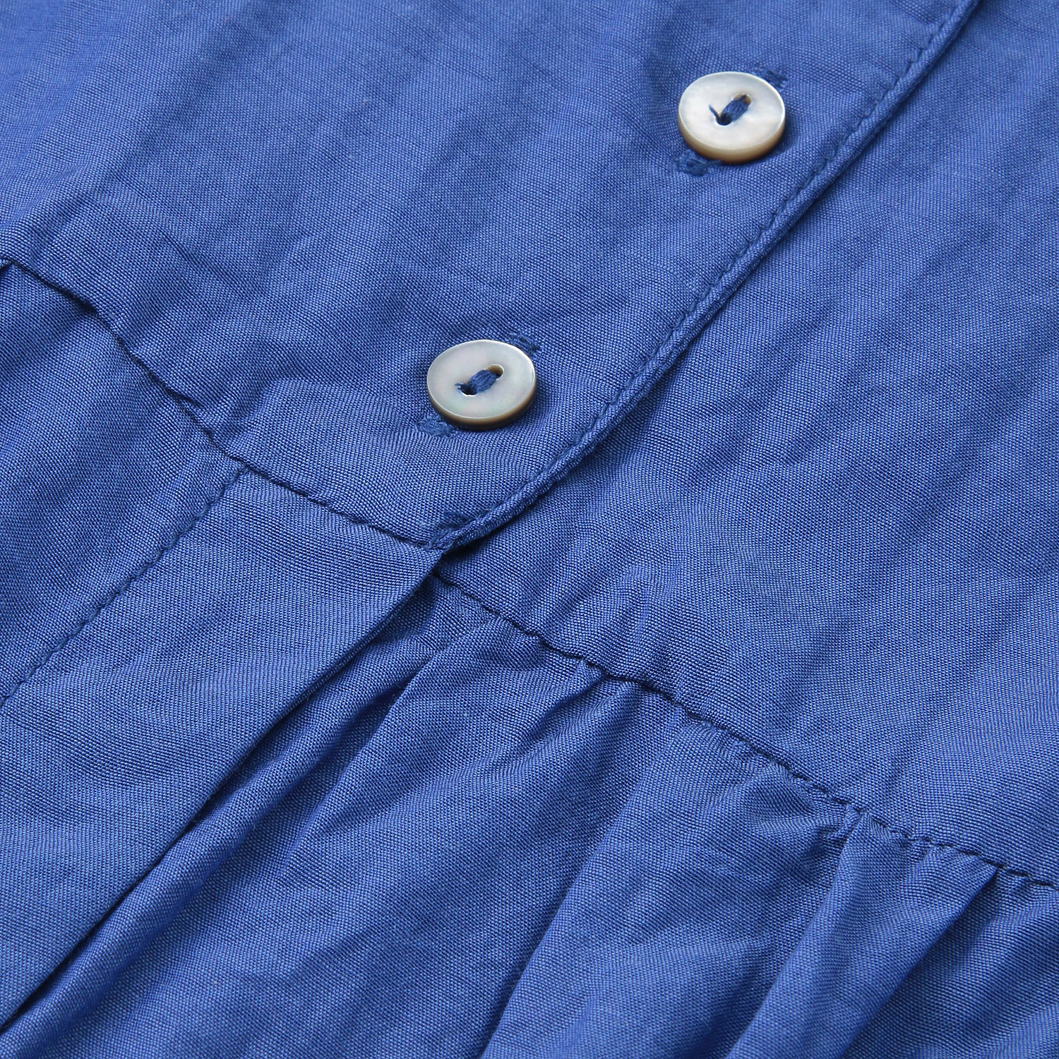 ボイル無地オープンカラーブラウス - 画像5