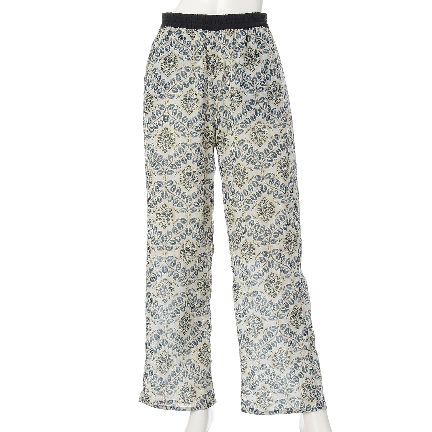 アラベスクリーフプリントリラックスパンツ - 画像1