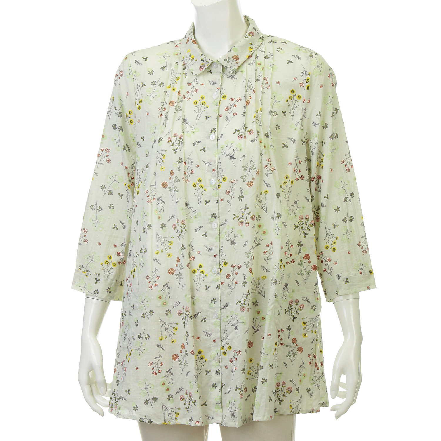 花柄プリントドビーブラウス - 画像7