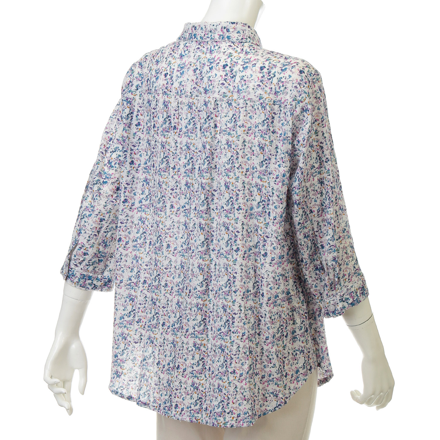 シフリーレースプリントブラウス - 画像5