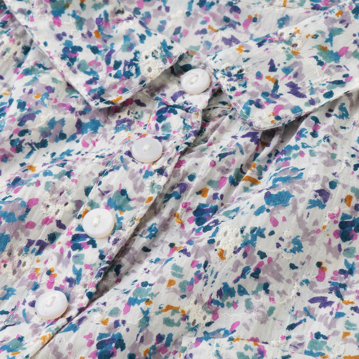 シフリーレースプリントブラウス - 画像6