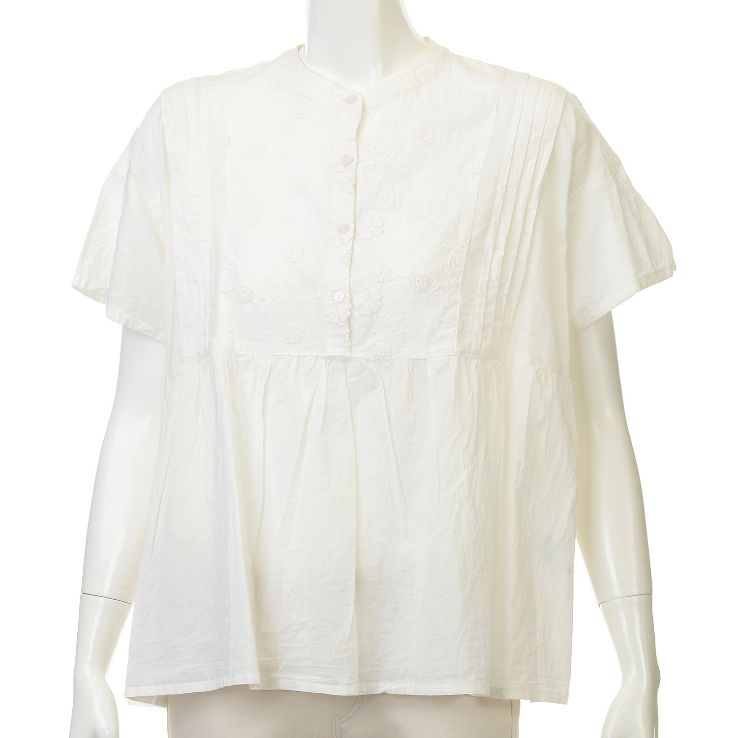 ピンタックX花柄刺繍プルオーバー - 画像3