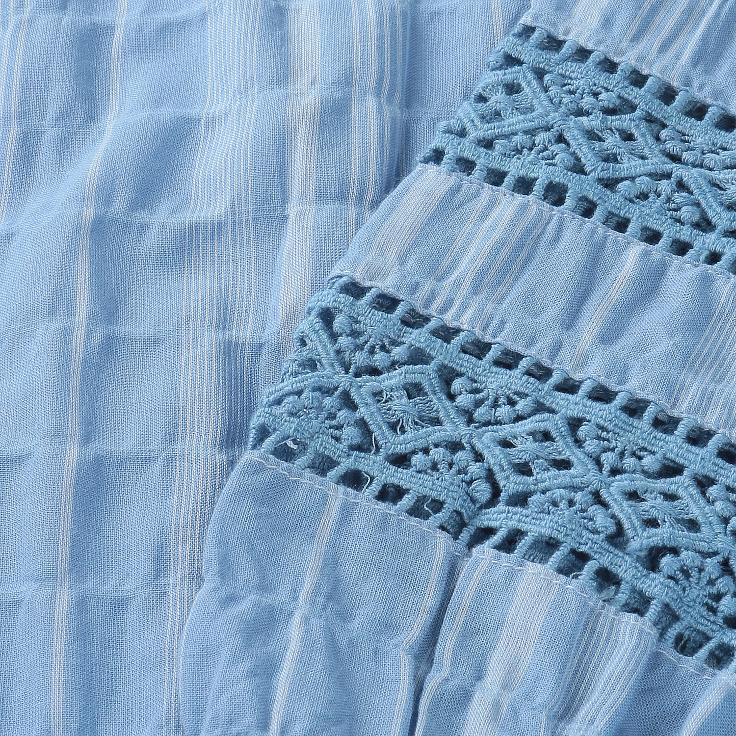 袖レースストライププルオーバー - 画像7